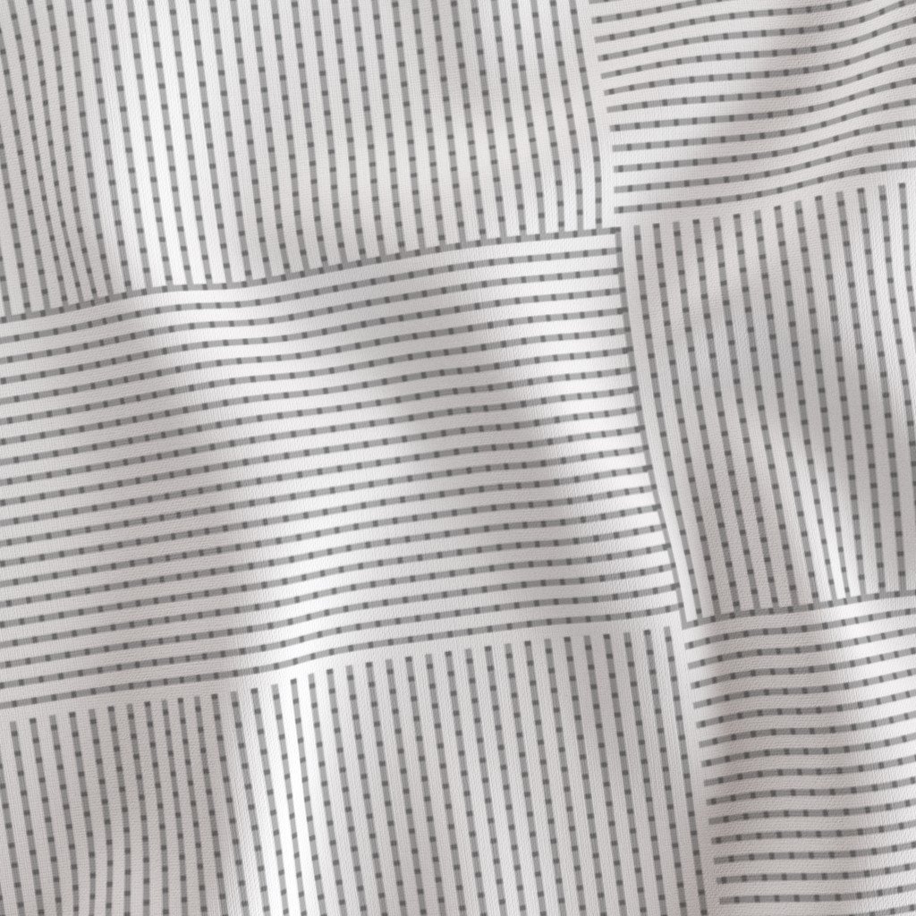 Patchwork Quilt Squares in Shades of Grey Seersucker-look Stripes Fabric grey quilt fabric