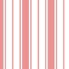 Coral and White Vertical French Stripe