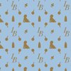 Louis Baby Luxury Iconic Monogram Pattern on Classic Blue with Tan Motifs
