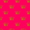 Hot Neon Pink Princess with Gold Crowns