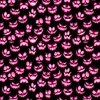 Mini Grinning Halloween Jack o Lantern in Bright Pink on Black