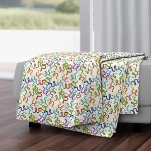 Neon Snakeys Bright Colored Snakes Design Collection Home Decor Collection neon colors throw blanket design