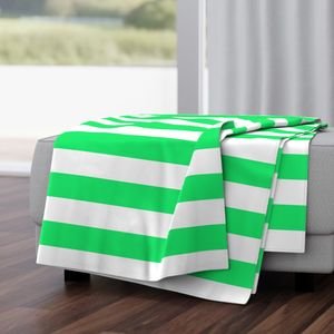 Lime Mojito Green Horizontal Tent Stripes Florida Colors of the Sunshine Decor Collection Decor Collection mint green throw blanket design