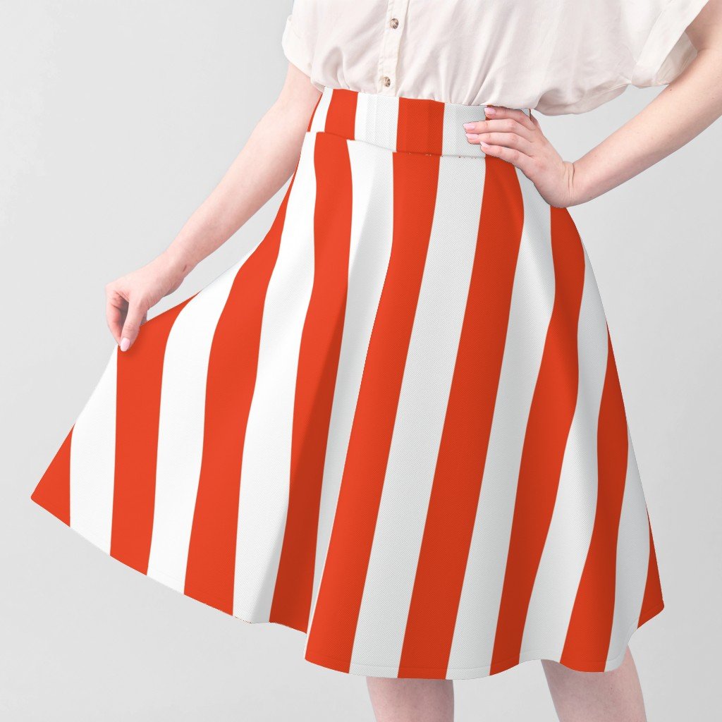 Citrus Orange Vertical Tent Stripes Florida Colors of the Sunshine Fabric citrus stripes fabric