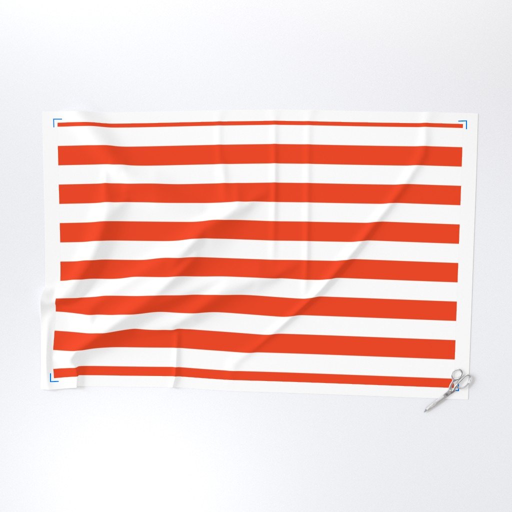 Citrus Orange Horizontal Tent Stripes Florida Colors of the Sunshine Fabric citrus stripes fabric