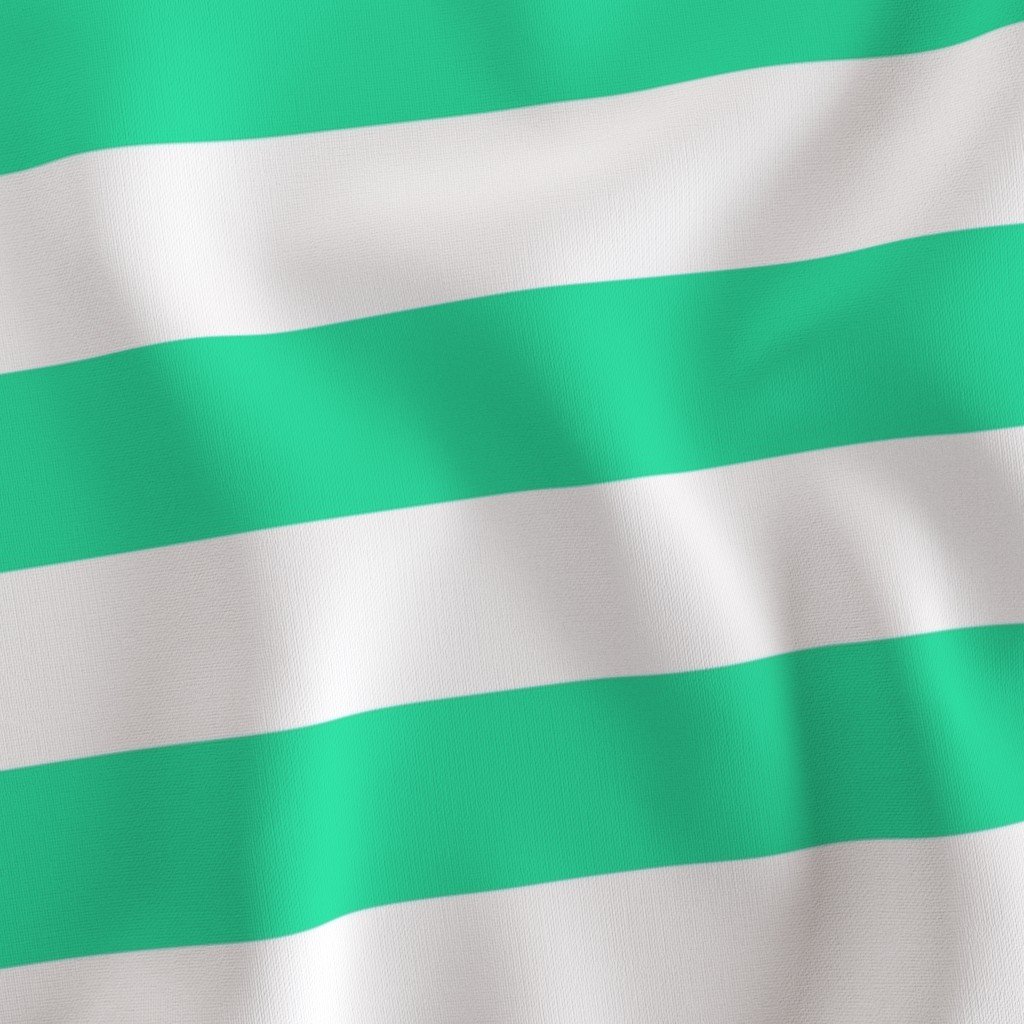 SeaMint Horizontal Tent Stripes Florida Colors of the Sunshine State Fabric green ocean fabric