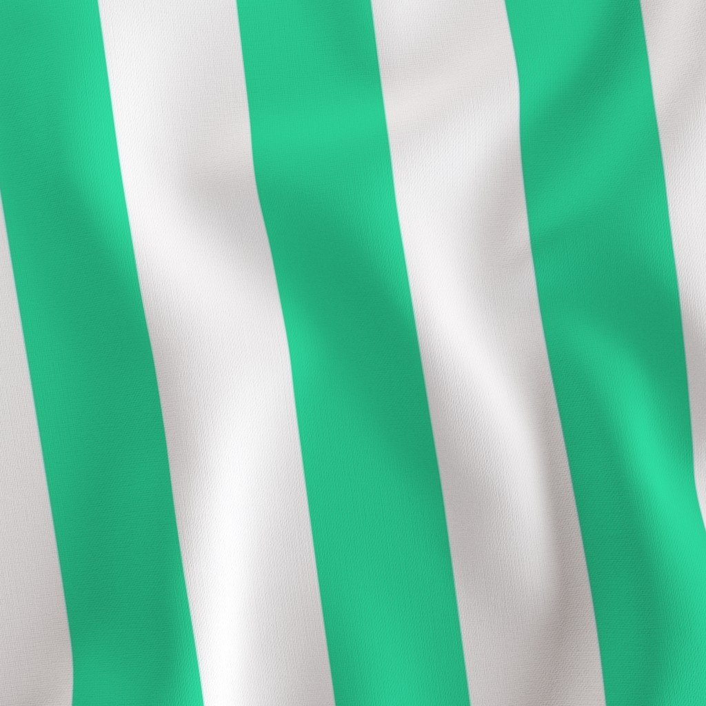 SeaMint Vertical Tent Stripes Florida Colors of the Sunshine State Fabric green ocean fabric