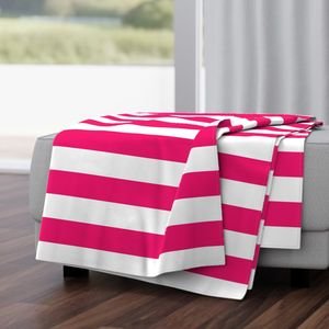 Florida Flamingo Pink Horizontal Tent Stripes Florida Colors of the Interior Collection Home Decor Collection florida pink throw blanket design
