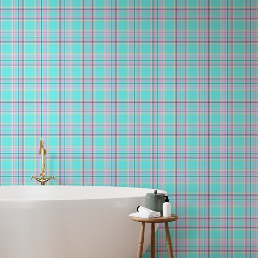 Large Royal Floridian Tartan Check Plaid Wallpaper florida wallpaper
