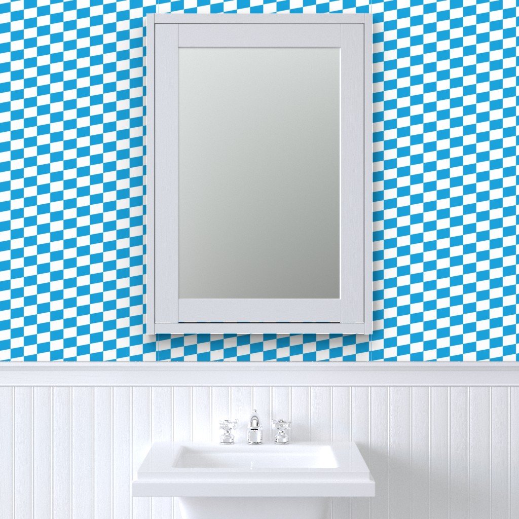 Oktoberfest Bavarian Beer Festival Blue and White Medium Diagonal Wallpaper blue diamonds wallpaper