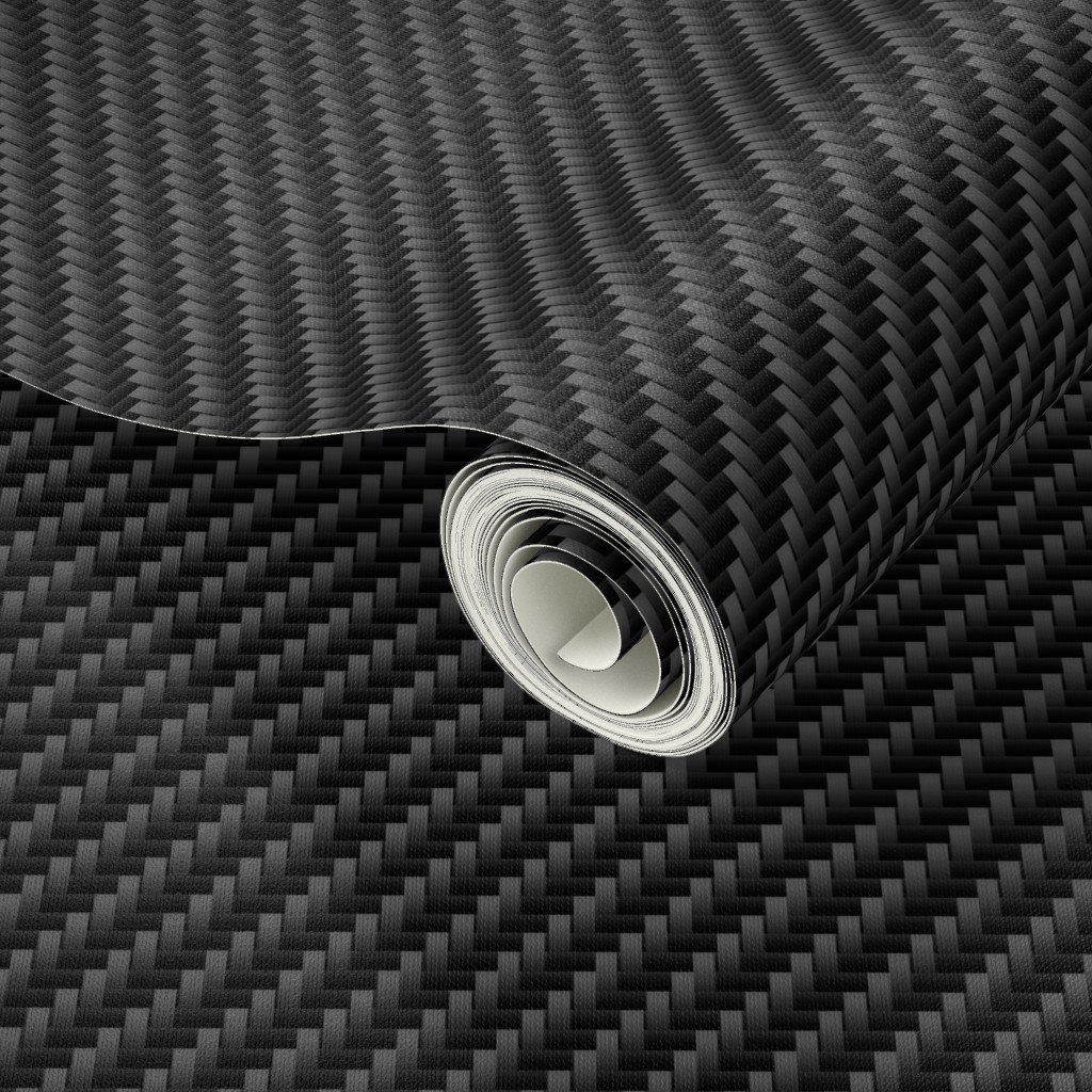 Classic Diagonal Ribbed Black Carbon Fibre for the Man Cave Wallpaper carbon fiber wallpaper