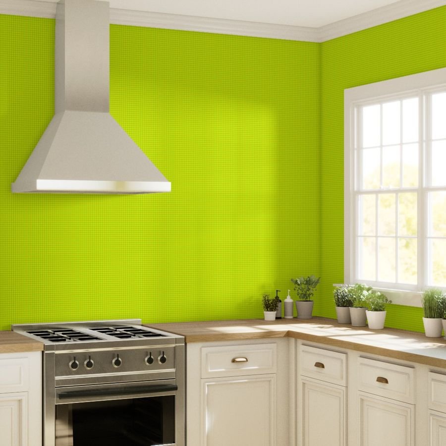 Green on Yellow on Lemon and Lime Grid 1/2 inch Wallpaper check wallpaper