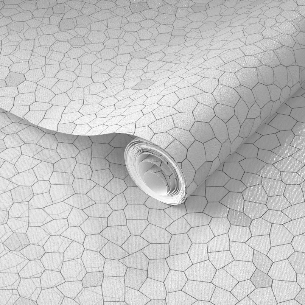 Large Craquelure Eggshell Pattern in Off-White with Cream Eggshell Wallpaper art deco wallpaper