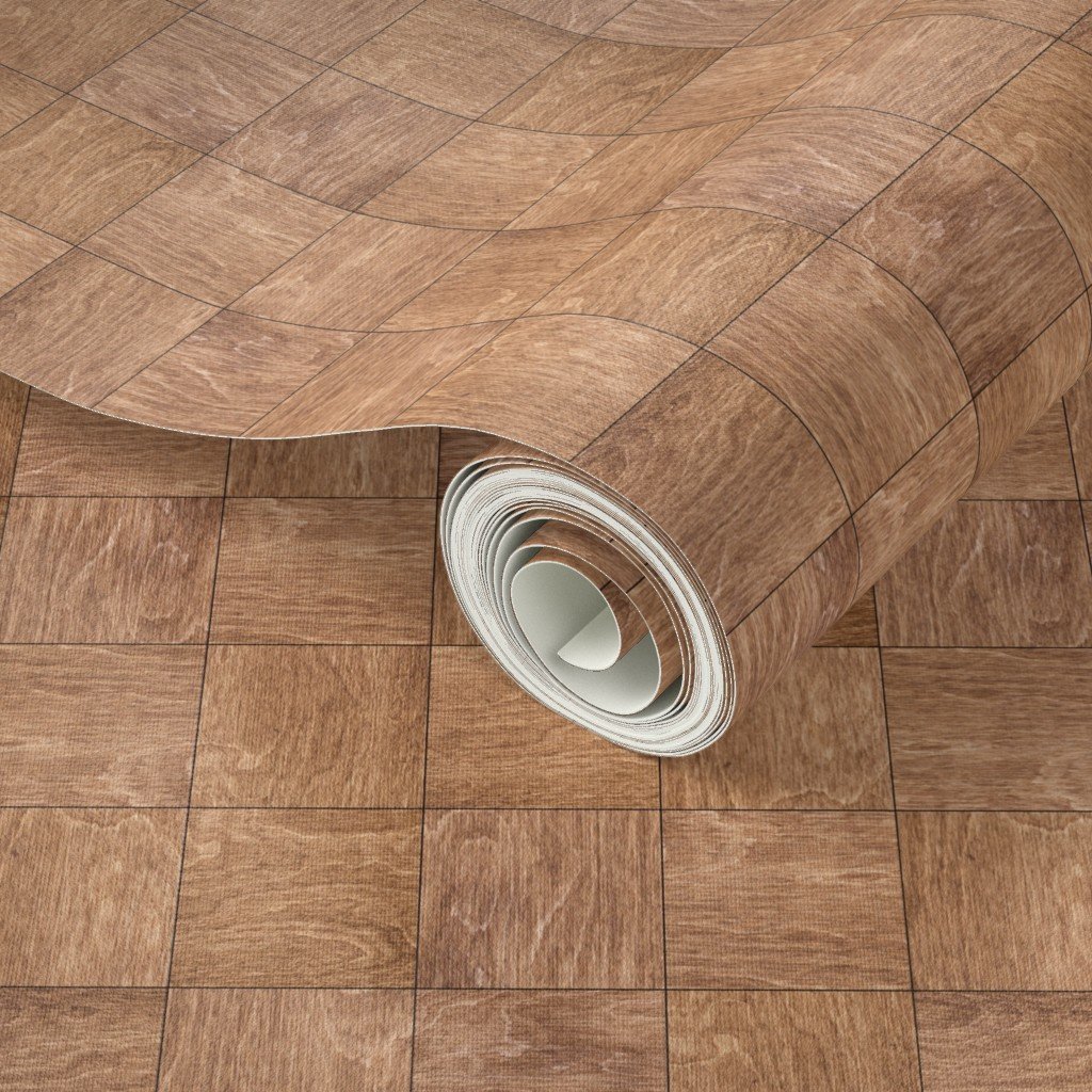 2 inch Uniform Wood Checkerboard Chess Pattern Wallpaper dark wood wallpaper