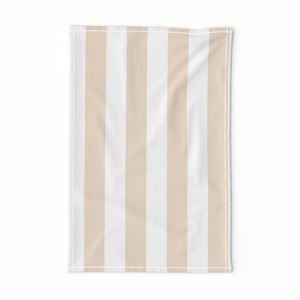 Classic 2 Inch Natural and White Modern Cabana Upholstery Stripes Interior Collection Interior Collection cabana stripe tea towel design