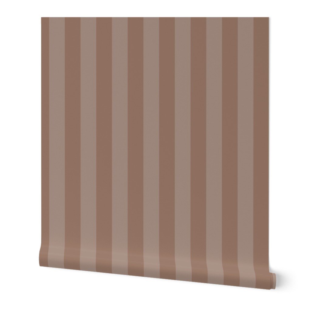 Two-Tone 2 Inch Mocha and Faded Mocha Modern Cabana Upholstery Wallpaper mocha cabana wallpaper