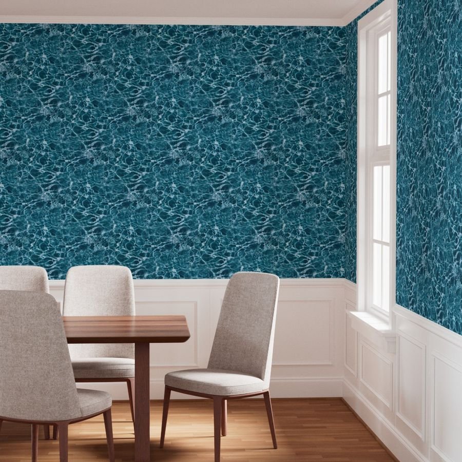 Teal Ripples in Wavy Water Wallpaper ocean wallpaper