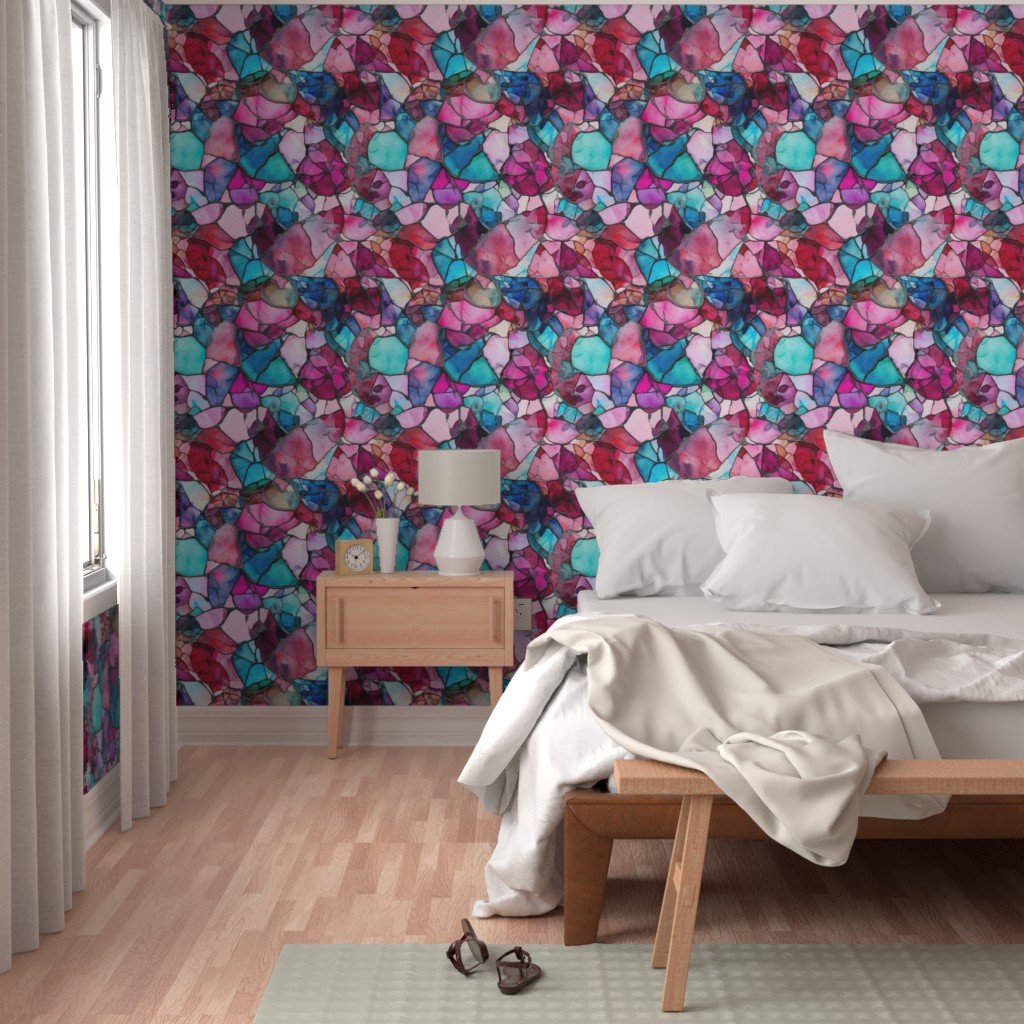 Pink and Blue Seaglass 4 Wallpaper pink seaglass wallpaper