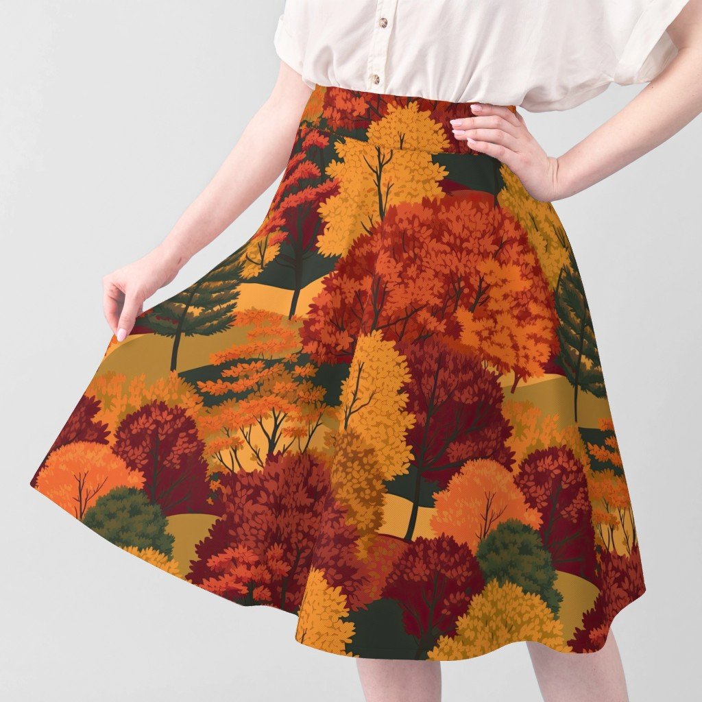 New England Endless Forest Fall Trees Fabric autumn garden fabric