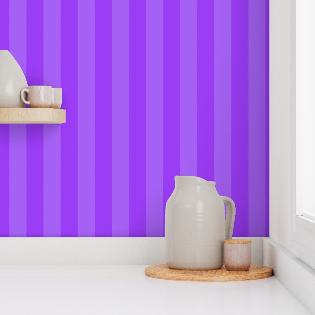 2 inch Day Glo Purple Cabana Stripe Wallpaper tent stripe wallpaper