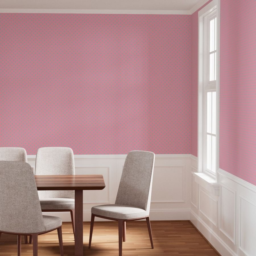 Small Polka Dots in South Beach Aqua Blue on Palm Beach Pink Wallpaper palm beach pink dots wallpaper