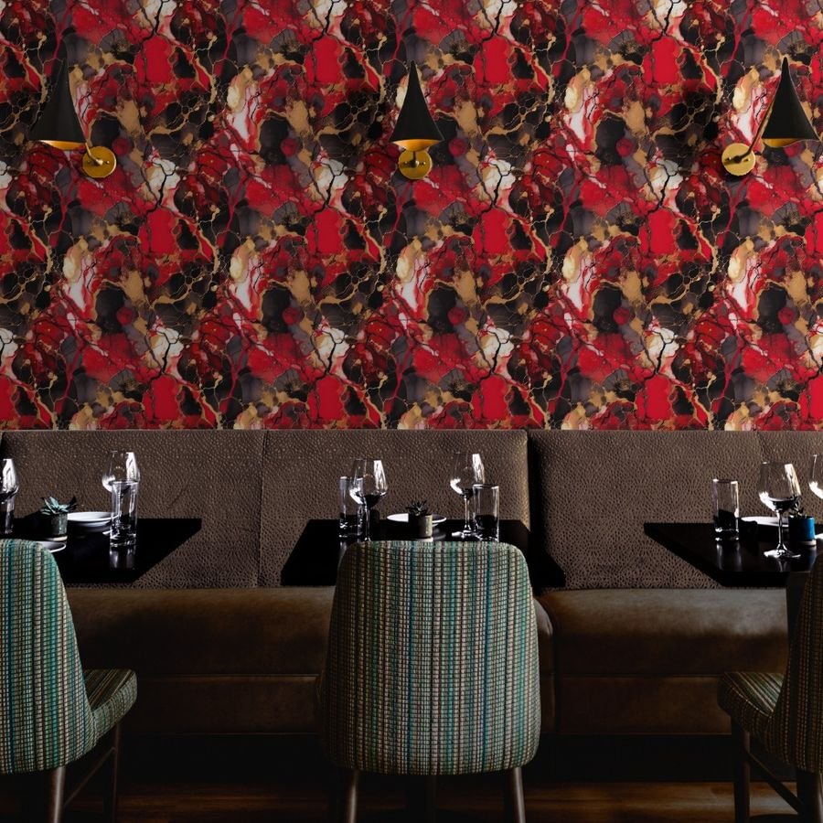 Red Black and Gold Alcohol Ink 3 Wallpaper red and gold wallpaper