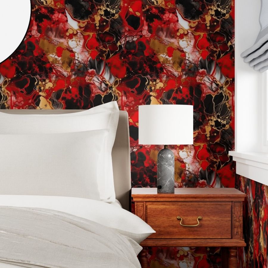 Red Black and Gold Alcohol Ink 4 Wallpaper red and gold wallpaper