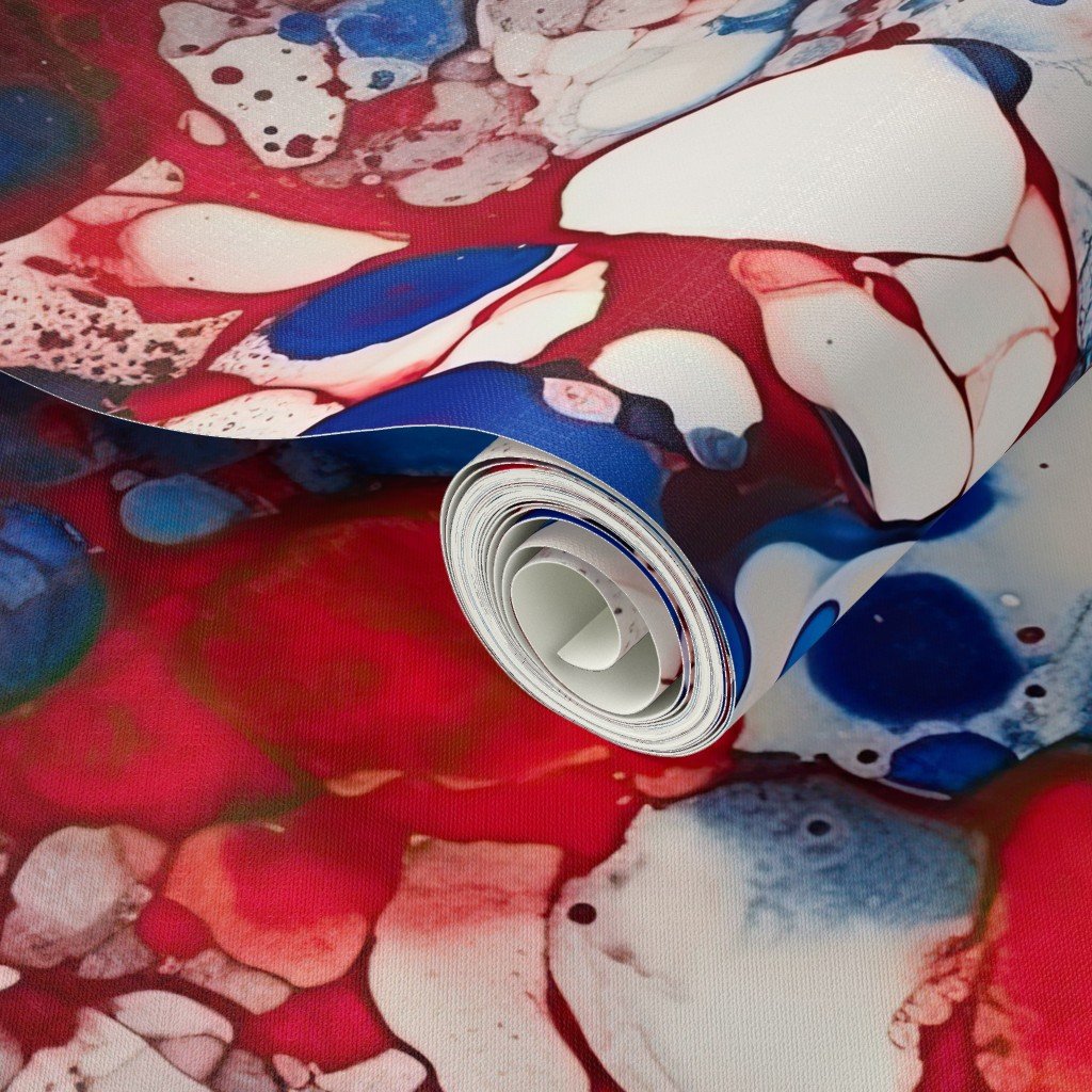 Red White and Blue Alcohol Ink France Patriotic Flag Colors Alcohol Wallpaper swirling pattern wallpaper