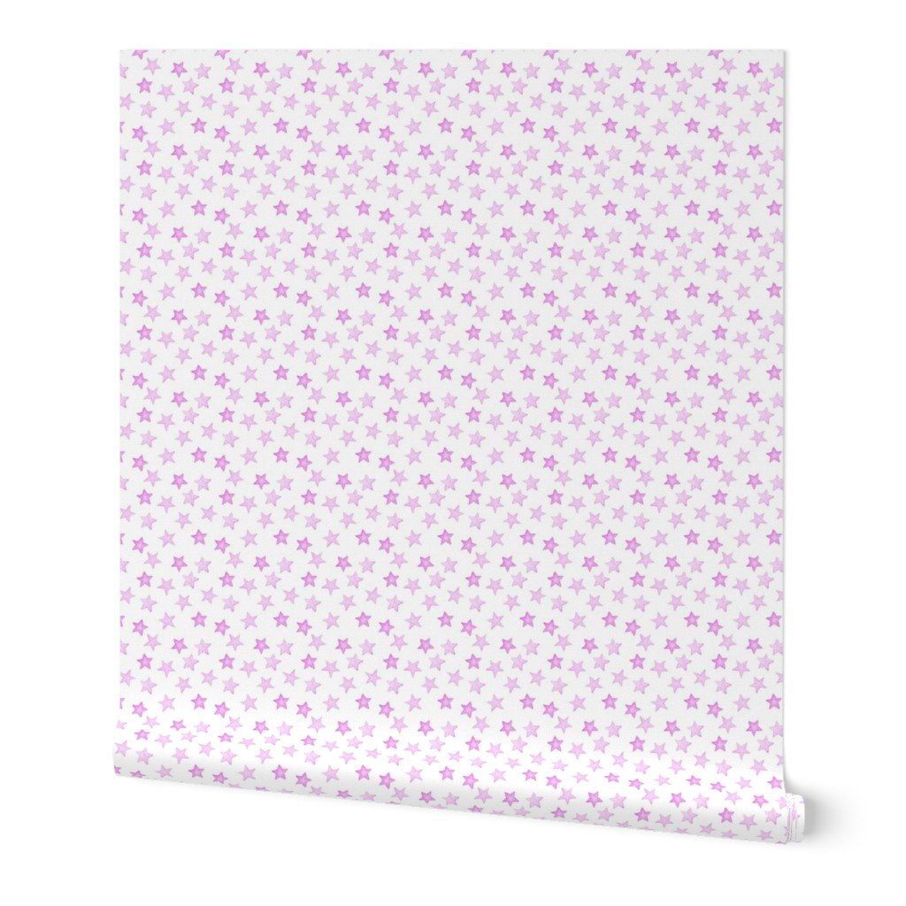 Small Faded Pink Christmas Stars on White Wallpaper star print wallpaper