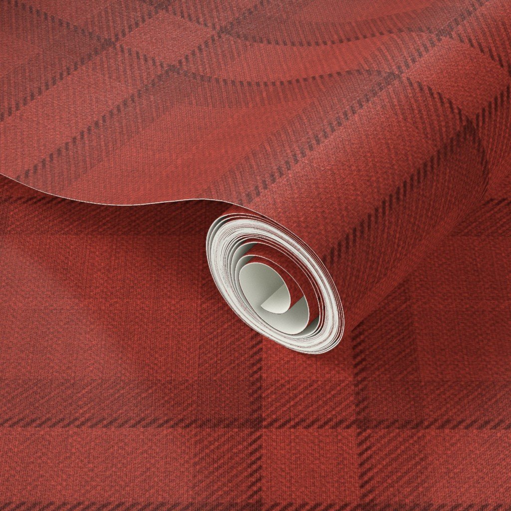 Red Vermillion Vintage Christmas Tartan Plaid Wallpaper tartan plaid wallpaper