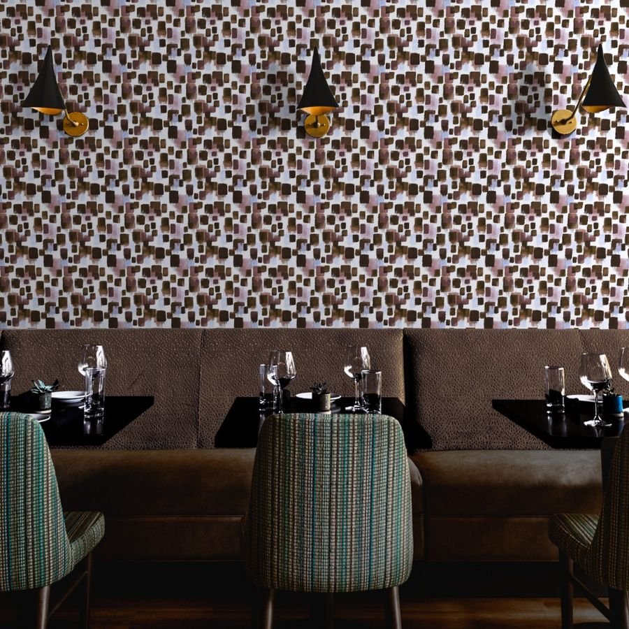 Abstract Earthy Brushstroke Blocks in Brown and Mauve Wallpaper warm tones wallpaper