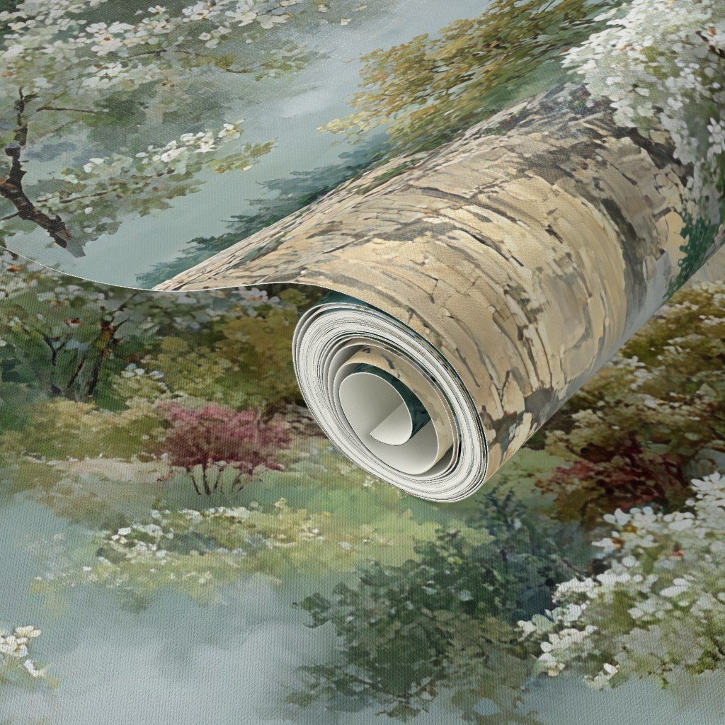 Yosemite National Park Spring Watercolor Granite Cliff Landscape Wallpaper cliff wallpaper