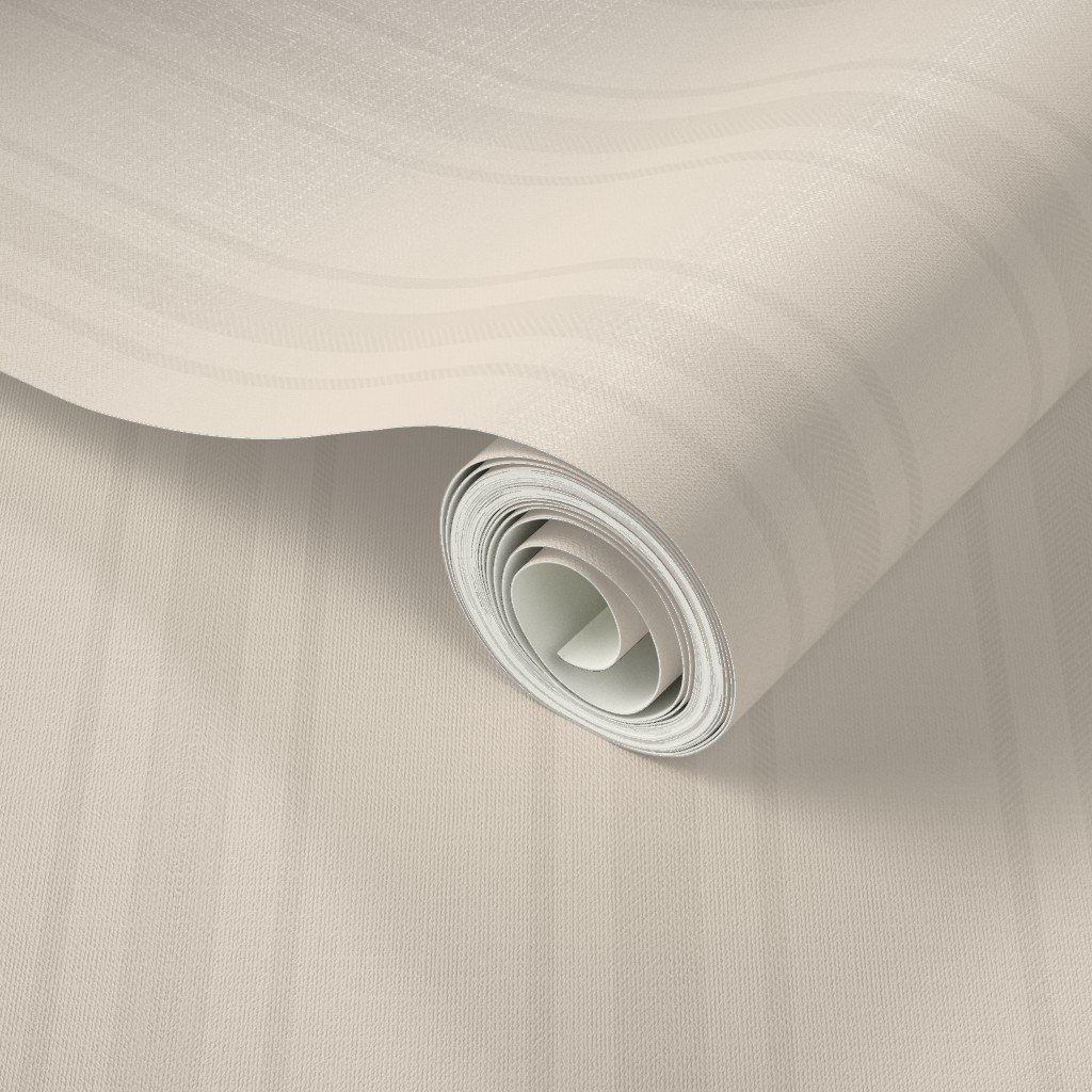 Tonal Soft Cream Tailored Ticking Stripe Cottage Farmhouse Wide Strip Wallpaper stripe pattern wallpaper