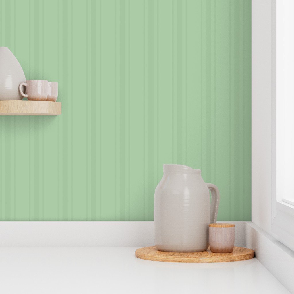 Tonal Fresh Green Tailored Ticking Stripe Cottage Farmhouse Wide Stri Wallpaper stripe pattern wallpaper