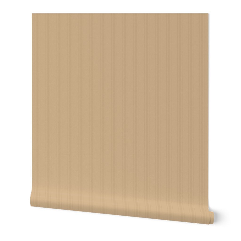 Tonal Sandstone Tailored Ticking Stripe Cottage Farmhouse Small Scal Wallpaper thin stripe wallpaper