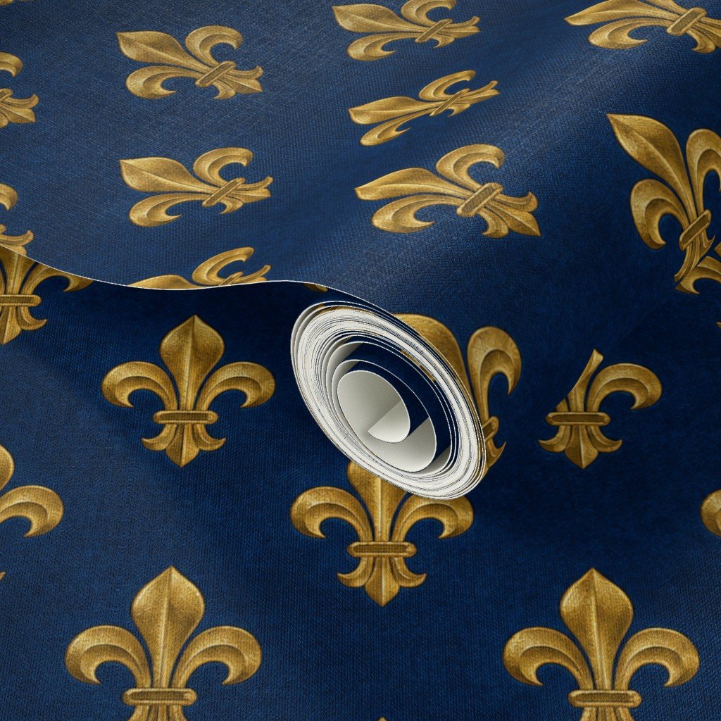 Elegant French royal fleur de lis pattern inspired by Bourbon Wallpaper fleur de lis wallpaper