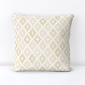 Small Sun Faded Mediterranean Diamond Pattern in Golden Sand Beige Design Collection Home Decor Collection muted mustard throw pillow design