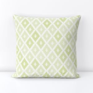 Small Sun Faded Mediterranean Diamond Pattern in Lime Sage Green Interior Collection Design Collection faded botanical throw pillow design
