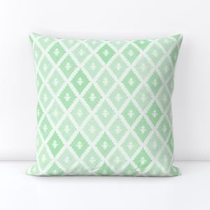 Small Sun Faded Mediterranean Diamond Pattern in Seafoam Mint Green Design Collection Interior Collection faded botanical throw pillow design