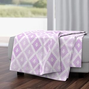 Large Sun Faded Mediterranean Diamond Pattern in Petal Orchid Pink Design Collection Design Collection faded pink throw blanket design