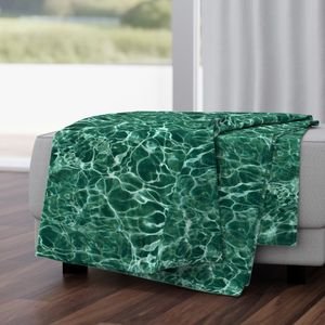Capri Blue Grotto Sunlit Water Ripples Decor Collection Home Decor Collection deep teal throw blanket design