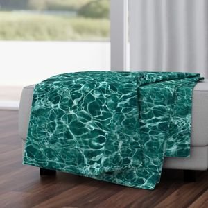 Bora Bora Lagoon Blue Water Ripples Design Collection Design Collection island water throw blanket design