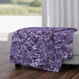 Bermuda Horseshoe Bay Pink Violet Water Ripples Home Decor Collection Interior Collection cool tone throw blanket design