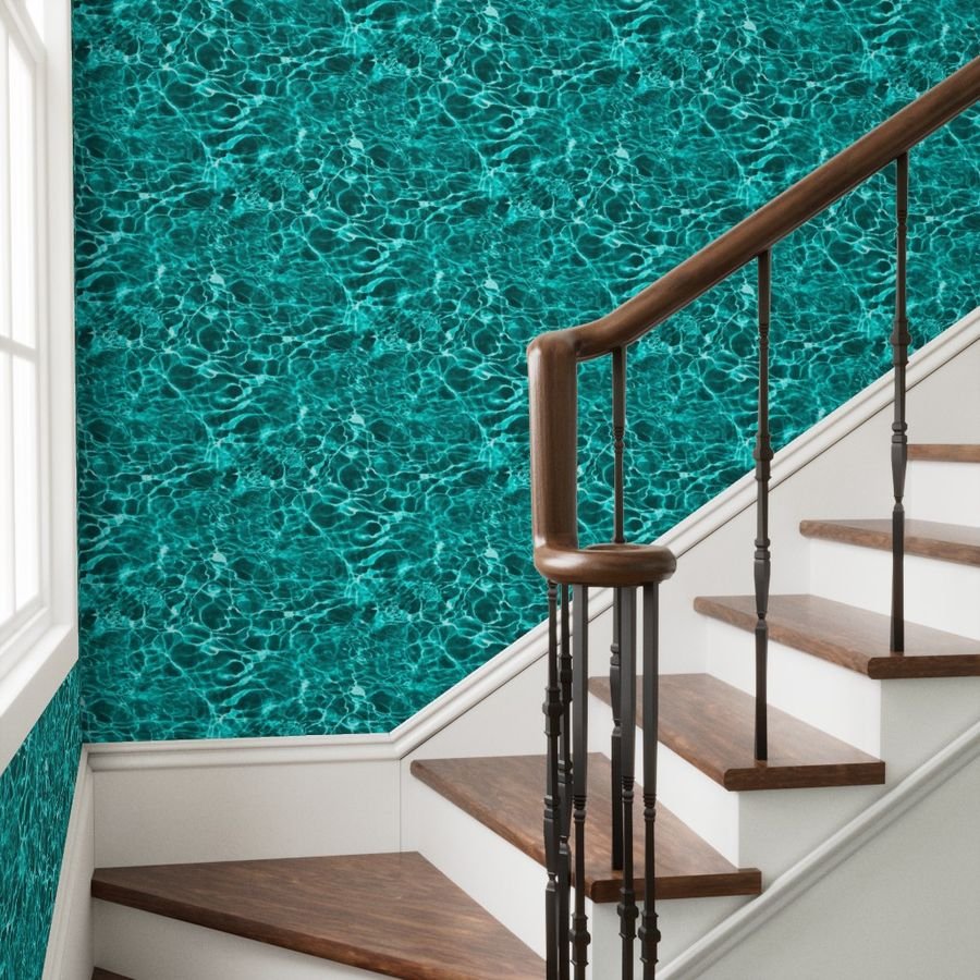 Curacao Playa Kenepa Electric Aqua Water Ripples Decor Collection Interior Collection cura ao wallpaper