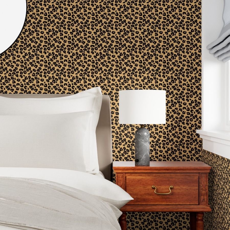Leopard Spots Classic Beige Wallpaper leopard skin wallpaper