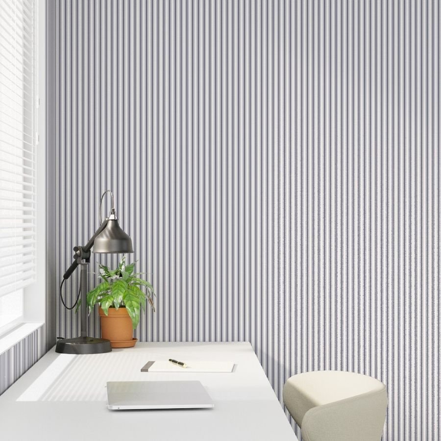 Mattress Ticking Midnight Blue Wallpaper mattress stripes wallpaper