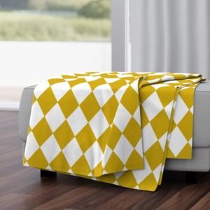 Antique Moss Yellow Modern Diamond Pattern Design Collection Design Collection antique moss throw blanket design
