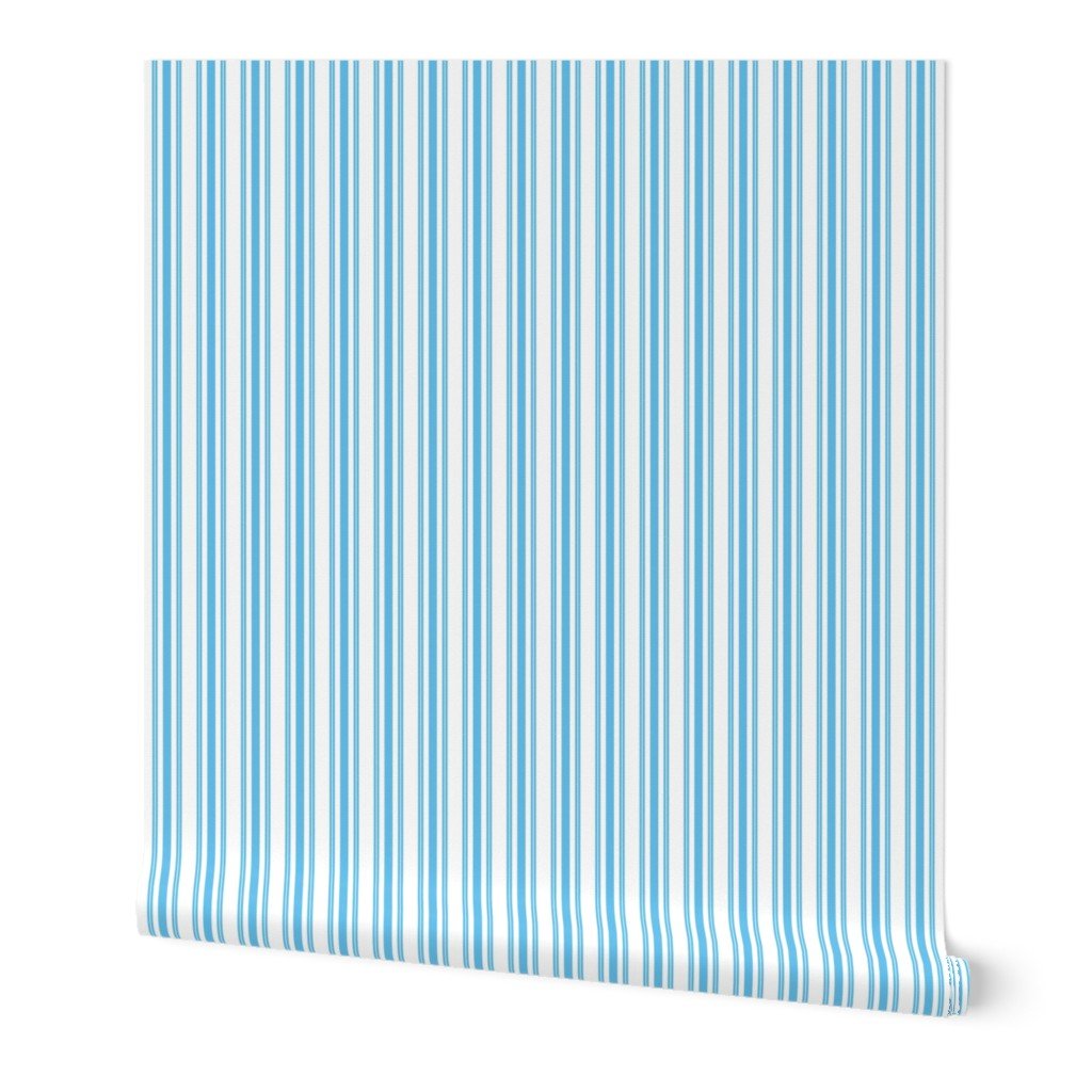 Trendy Large Blue Sky Pastel Blue French Mattress Ticking Double Wallpaper sky and white wallpaper