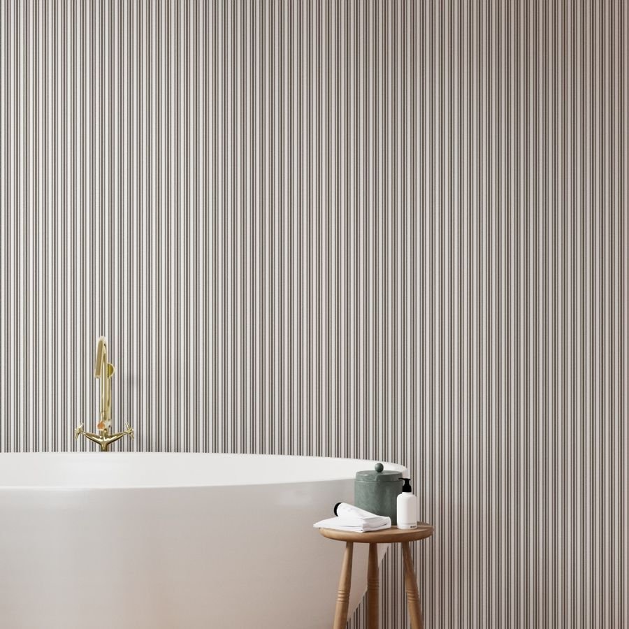 Trendy Large Brown Coco Pastel Brown French Mattress Ticking Double Wallpaper coco and white wallpaper