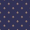Micro Gold Fleur de Lis on Royal Blue
